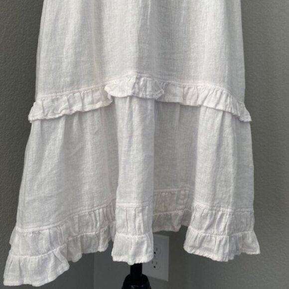 RAILS Sandy White Tiered Linen Mini Sundress XS - Picture 11 of 13